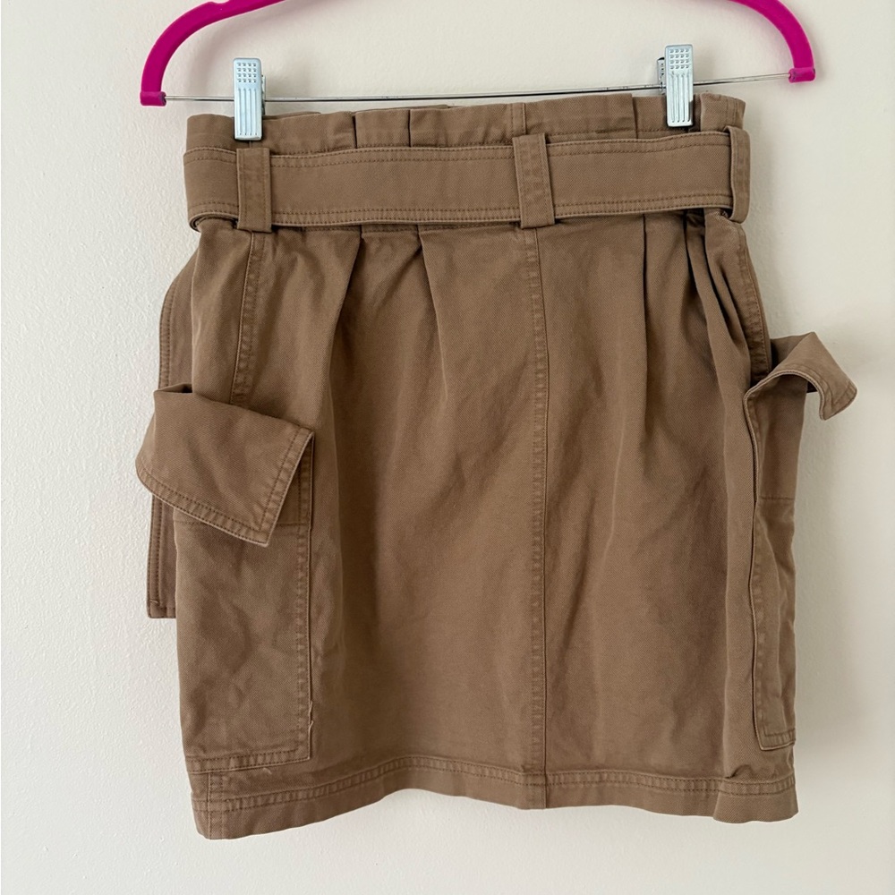 A.L.C. Mia Belted Mini Skirt in Beige Size 6 - Picture 11 of 12